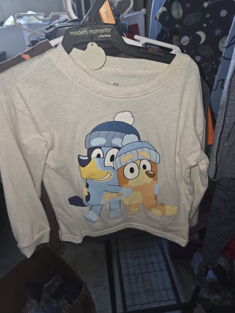 Bluey Characters Cream Long-Sleeve Tee for Kids